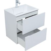 Тумба под раковину Aquanet Джейн 60 подвесная Белая матовая арт-313284 — фото 5, Тумбы под раковину