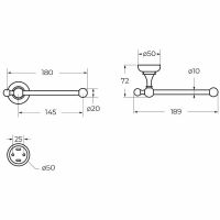 Держатель туалетной бумаги Cezares Aphrodite Хром арт-APHRODITE-TH04-01-M — фото 2, Держатели туалетной бумаги
