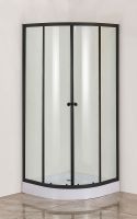 Душевой уголок Orange 90x90 профиль Черный стекло прозрачное арт-E01-090TB — фото 2, Душевые уголки четверть круга