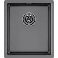 Кухонная мойка Paulmark Lassan 38 Uni Вороненная сталь арт-LA38-GM — фото 1, Кухонные мойки