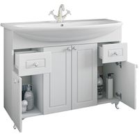 Тумба под раковину Sanflor Софи 105 Белая матовая арт-С02645 — фото 2, Тумбы под раковину