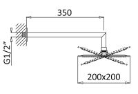 Верхний душ Cezares Porta Хром арт-PORTA-TDDQ-01 — фото 2, Верхние души