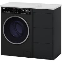 Тумба с раковиной Brevita Grafit 100 R Графит матовый арт-УТ000015084 — фото 1, Тумбы с раковиной