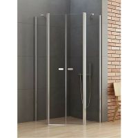 Душевой уголок New Trendy New Soleo Chrome 80х80 профиль Хром стекло прозрачное арт-K-0609 — фото 2, Душевые уголки трапеция