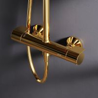 Душевая система AM.PM X-Joy с термостатом Золото арт-F0785A499 — фото 8, Душевые стойки