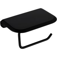 Держатель туалетной бумаги Abber Nord с полкой Черный матовый арт-AA1530B — фото 1, Держатели туалетной бумаги