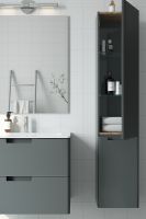 Тумба с раковиной Creto Bravo 80 подвесная Серая арт-22-BrG80 — фото 6, Тумбы с раковиной