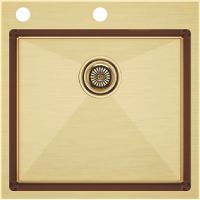 Кухонная мойка Paulmark Kroner-Edge 51 Брашированное золото арт-PM775151-BG — фото 1, Кухонные мойки