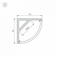 Профиль алюминиевый Arlight накладной для контурной подсветки Серебристый арт-036770 — фото 3, Профили для светодиодных лент