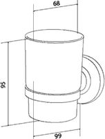 Стакан для зубных щеток AM.PM Bourgeois Хром Белый арт-A6534300 — фото 2, Стаканы для зубных щеток