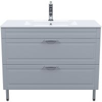 Тумба с раковиной Iddis Oxford 100 Светло-серая арт-OXF10L1i95K — фото 1, Тумбы с раковиной