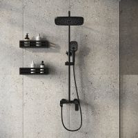 Душевая система Grossman Advans Черная матовая арт-500.K35.09.210 — фото 8, Душевые стойки