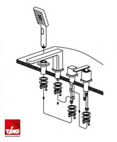 Смеситель на борт ванны Timo Torne Хром арт-4330/00Y — фото 5, Смесители на борт ванны