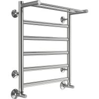 Водяной полотенцесушитель Terminus Хендрикс П6 500x600 с полкой Хром, нижнее подключение, G 1/2" ВР арт-4670078530400 — фото 1, Водяные полотенцесушители