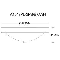 Потолочный светильник Artelamp James Белый арт-A4049PL-3WH — фото 3, Накладные светильники