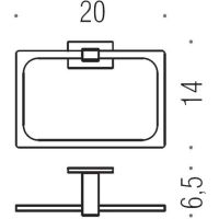 Кольцо для полотенец Colombo Design Look Черное матовое арт-B1631.NM — фото 2, Полотенцедержатели