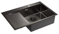 Кухонная мойка Paulmark Kroner 78F R Вороненая сталь арт-PM217851-GMR — фото 2, Кухонные мойки