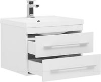 Тумба с раковиной Aquanet Нота 58 подвесная Белая арт-212800 — фото 3, Тумбы с раковиной