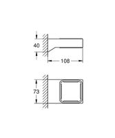 Держатель Grohe Selection Cube Хром арт-40865000 — фото 2, Прочие аксессуары и комплектующие