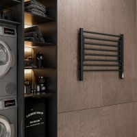 Электрический полотенцесушитель Terminus Горизонт П8 600х600 с полкой Черный муар арт-4670078543523 — фото 4, Электрические полотенцесушители