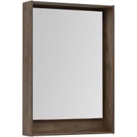 Зеркало Aquanet Милан 60 с подсветкой Дуб рустикальный с сенсорным выключателем арт-336398 — фото 1, Зеркала в ванную комнату