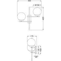 Настенный светильник Maytoni Modern Nostalgia Белый Золото Черный матовый арт-MOD050WL-02G — фото 3, Бра
