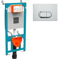 Инсталляция Vitra для унитаза с клавишей смыва Хром глянцевый арт-700-1873 — фото 1, Инсталляции для унитазов