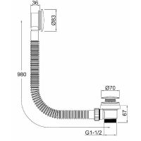 Слив-перелив Allen Brau Priority click-clack Графит брашированный арт-5.31027-MG — фото 11, Сливы-переливы