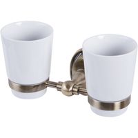 Стакан для зубных щеток Veragio Bonjour двойной Бронза арт-VR.BNR-7842.BR — фото 1, Стаканы для зубных щеток