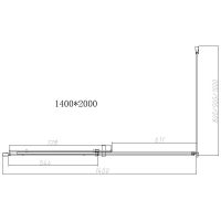 Душевой уголок Vincea Dice 140x90 профиль Вороненая сталь стекло прозрачное арт-VSR-4D9014CLGM — фото 5, Прямоугольные душевые уголки