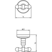 Двойной крючок Migliore Mirella Хром арт-17243 — фото 3, Крючки для полотенец
