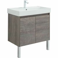 Тумба под раковину Aquanet Nova Lite 75 подвесная Дуб рошелье арт-298851 — фото 5, Тумбы под раковину