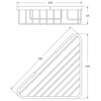 Полка корзина Artwelle Universell угловая Хром арт-4119 — фото 4, Полки для ванной и душа