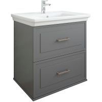 Тумба под раковину Sanflor Модена 75 подвесная Серая арт-С03221 — фото 1, Тумбы под раковину