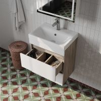 Тумба с раковиной Iddis Zodiac 50 подвесная Белая матовая Дерево арт-ZOD5AB0i95K — фото 4, Тумбы с раковиной