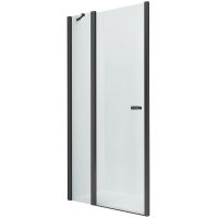 Душевая дверь New Trendy New Soleo Black 100 профиль Черный стекло прозрачное арт-D-0242A — фото 1, Распашные душевые двери