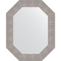 Зеркало Evoform Octagon 61x76 в багетной раме - Чеканка серебряная 90 мм арт-BY 7186 — фото 1, Зеркала в ванную комнату