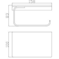 Держатель туалетной бумаги Rav Slezak Nil с полкой Золотистый арт-NLA0403Z — фото 2, Держатели туалетной бумаги