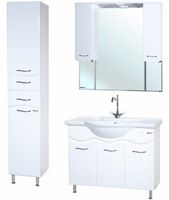 Зеркало со шкафом Bellezza Мари 105 с подсветкой Белое арт-4612918000018 — фото 3, Зеркальные шкафы в ванную