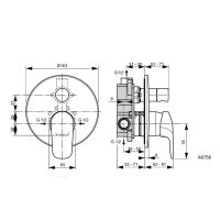 Душевая система Ideal Standard Ceraflex Хром арт-BC447AA — фото 11, Встраиваемые душевые комплекты