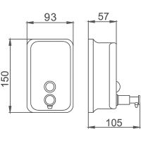 Дозатор для жидкого мыла Haiba Хром арт-HB401 — фото 2, Диспенсеры для жидкого мыла