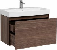 Тумба с раковиной Aquanet Нью-Йорк 85 подвесная Орех арт-213936 — фото 3, Тумбы с раковиной