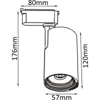 Трековый светильник Crystal Lux Черный арт-CLT 0.31 007 10W BL — фото 3, Трековые светильники
