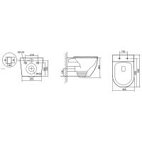 Унитаз Triton Verso VO-1832 подвесной с сиденьем Микролифт арт-Щ0000057973 — фото 12, Подвесные унитазы