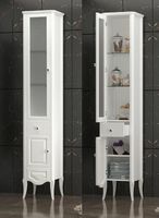 Шкаф пенал Opadiris Брунелла 38 L Белый матовый арт-00-00004341 — фото 5, Пеналы для ванной комнаты