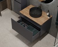 Тумба под раковину Jorno Cossety 80 подвесная Антрацит арт-Coss.01.80/P/A-DZ/JR — фото 5, Тумбы под раковину