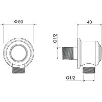 Шланговое подключение Aquatek Классик Хром арт-AQ2461CR — фото 2, Шланговые подключения