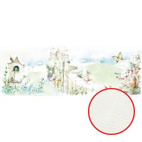 Фреска детская Ortograf Для малышей 30521 Фактура флок FLK Флизелин (5,7*2) Зеленый/Разноцветный, Замки/Принцессы арт-30521 (флок FLK) — фото 1, Фрески