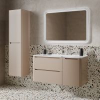 Шкаф пенал Iddis Edifice 40 подвесной Капучино арт-EDI40C0i97 — фото 6, Пеналы для ванной комнаты