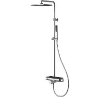 Душевая система Teska Mira с термостатом Хром Черное стекло арт-DK3602C — фото 1, Душевые стойки